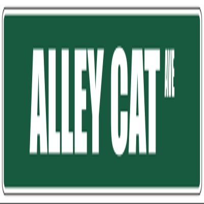 Alley Cat Green Street Sign Decal Sticker 8x2