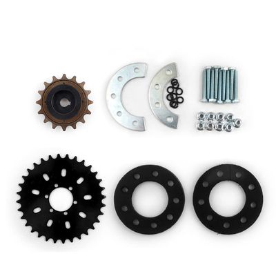Bicycle Spoke Chain Wheel Bike Rear Wheel 32T Sprocket for Our Left Drive Motor Kit 16T Freewheel with Adapter for Motor MY1016Z (kit 2)