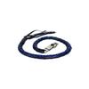 42" X 3" Hand-Braided Get Back Whip - Black/Blue view 1