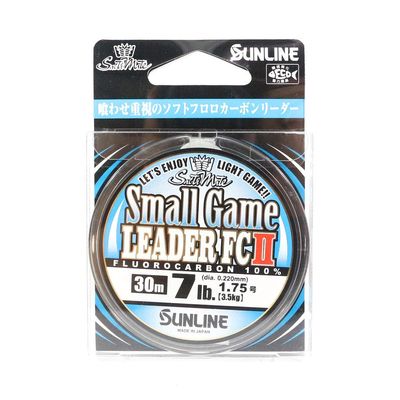 Sunline Saltimate Small Game Leater FC II Fluorocarbon 98.4 ft (30 m), No. 1.75, 7 lbs (3.5 kg), Natural Clear