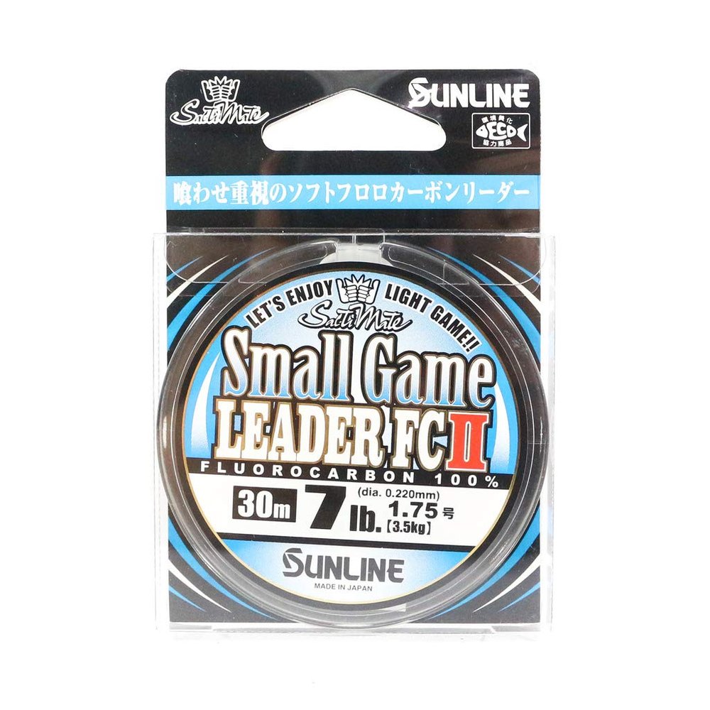 Sunline Saltimate Small Game Leater FC II Fluorocarbon 98.4 ft (30 m), No. 1.75, 7 lbs (3.5 kg), Natural Clear