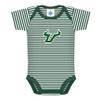 Creative Knitwear University of South Florida Bulls Striped Baby Bodysuit Hunter/White view 1