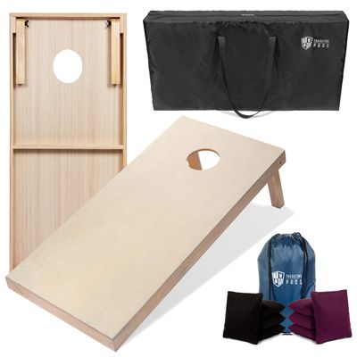 Tailgating Pros 4'x2' & 3'x2' Cornhole Boards w/Carrying Case & Set of 8 Cornhole Bags (You Pick Color) 25 Bag Colors! (Black/Maroon, 4'x2' Boards)