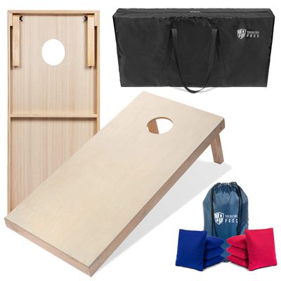 Tailgating Pros 4'x2' & 3'x2' Cornhole Boards w/Carrying Case & Set of 8 Cornhole Bags (You Pick Color) 25 Bag Colors! (Royal Blue/Pink, 4'x2' Boards)