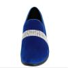 Amali Monarch Men's Loafers Slip On Shoes  Formal Dress Shoes for Men - Designer Velvet Smoking Driving Moccasins with Rhinestone Strap view 3