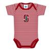 Creative Knitwear Stanford University Striped Baby Bodysuit Crimson/White view 1