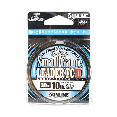 Sunline Leader Saltimate FC II Fluorocarbon, 11.8 ft (30 m), No. 2.5, 10lb, 11.2 lbs (5 kg), Natural Clear
