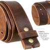 3840002 Genuine Full Grain Vintage One-Piece Leather Replacement Belt Strap 1-1/2"(38mm) Wide (Brown, 38) view 4