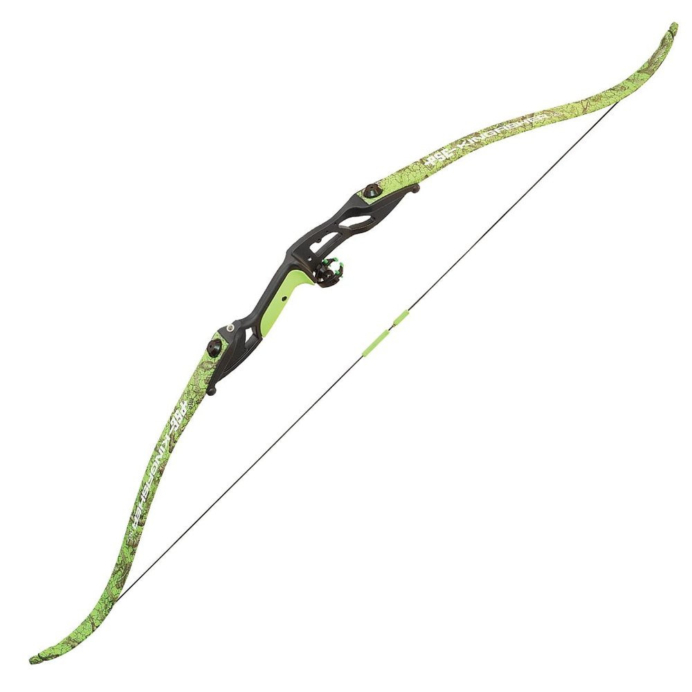 PSE Kingfisher Bowfishing Recurve Bow, Flo Green DK'd Camo, Right Hand (35)
