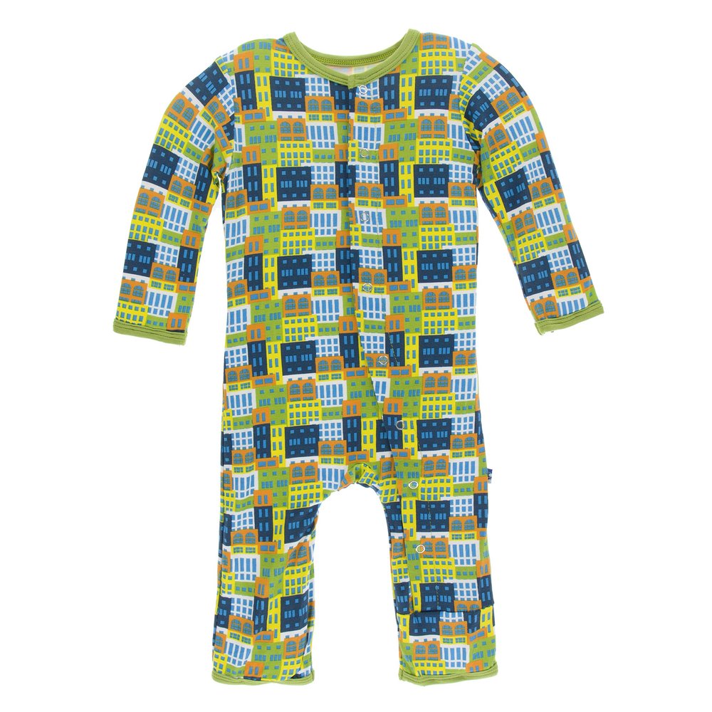 KicKee Pants Little Boys Print Coverall with Snaps - Amazon Houses, 9-12 Months