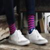 COTTON REPUBLIC Men's Printed Dress Socks - 3 Pairs (Dot's & Wave's, Sock Size 10-13) view 2