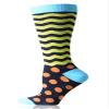 COTTON REPUBLIC Men's Printed Dress Socks - 3 Pairs (Dot's & Wave's, Sock Size 10-13) view 3