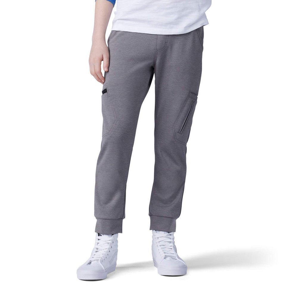 Lee Big Boy's X-Treme Comfort Pull-On Jogger Pant Pants, Smoke Gray Heather, 8 Slim