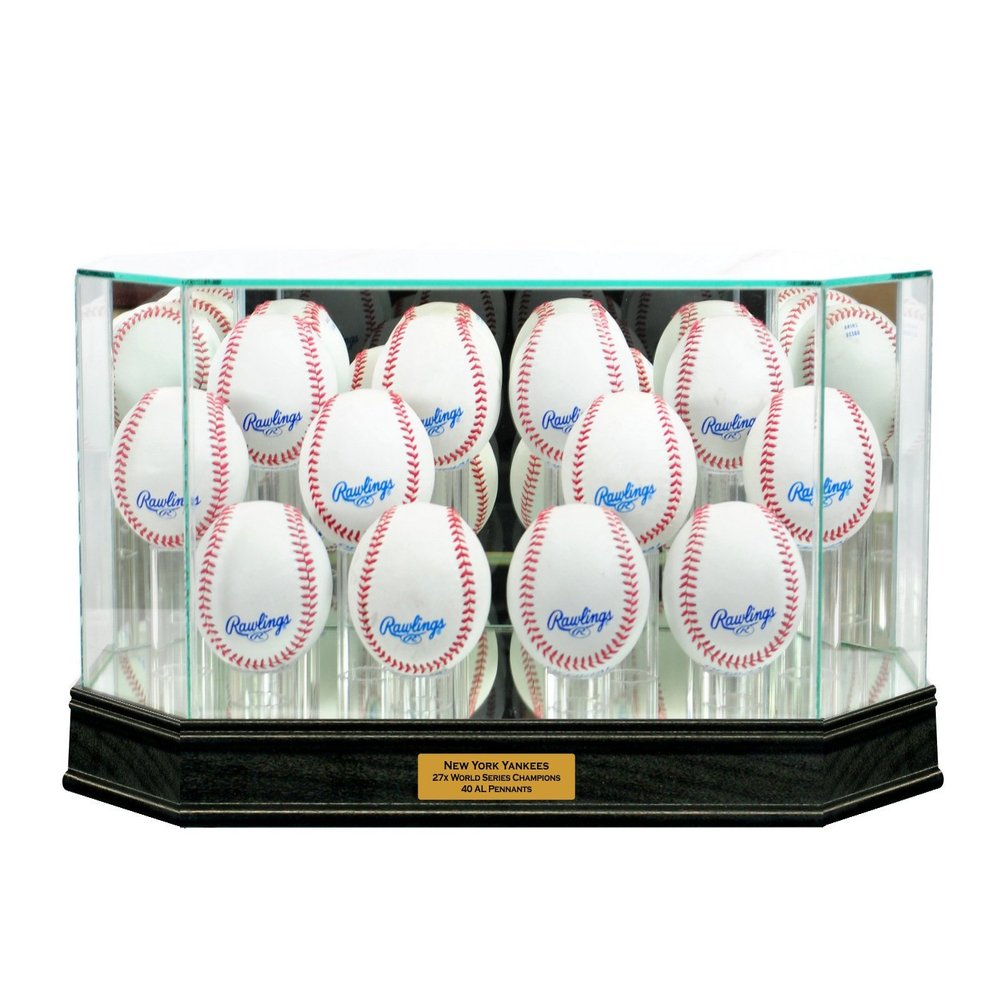 12 Baseball Display Case with Engraving and Conservation Glass (99% UV)