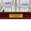9 Baseball Display Case with Engraving and Conservation Glass (99% UV) view 2