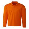 Clique Spin Eco Performance Pique Long Sleeve Mens Polo Orange view 1