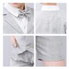 LOLANTA Summer Boys Suit Dress Clothes Kids Wedding Ring Bearer Graduation Outfit 4Pcs Shirt Vest Shorts Set(Grey,8) view 3