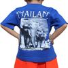 Full Funk Cotton Childrens Shirt Sawasdee Thailand Elephant Nature Culture, Small, Blue view 2