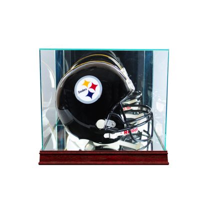 Rectangle Football Helmet Display Case with Sport Moulding