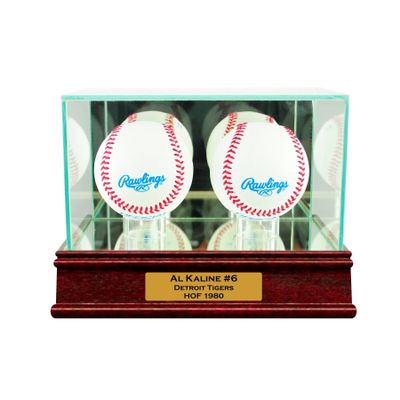 Double Baseball Display Case with Engraving