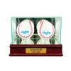 Double Baseball Display Case with Engraving view 1
