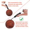 (2 Pack) Skoloo 10" Portable Hand Air Ball Pump Inflator Kit with Needle, Nozzle, Extension Hose for Soccer Basketball Football Volleyball Water Polo Rugby Exercise Ball Balloon,2 Black view 3