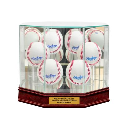 Perfect Cases 6 Baseball Display Case with Engraving and Conservation Glass (99% UV)