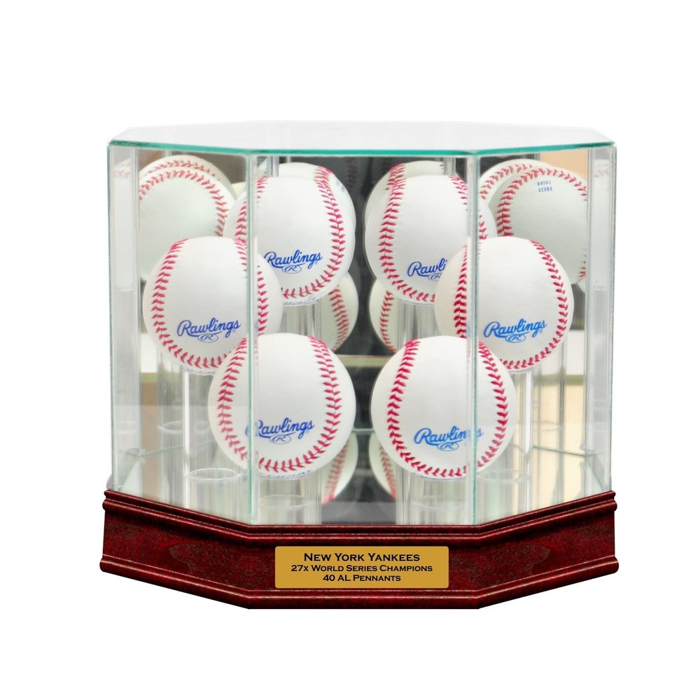Perfect Cases 6 Baseball Display Case with Engraving and Conservation Glass (99% UV)