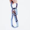 Titanium Multi Tools Keychain Hook EDC Tool Max-Bearing 50KG Keychain for Hiking Camping Outdoor (Blue) view 2