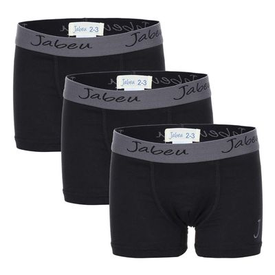 Jabeu Boys Boxer Briefs Underwear - Snug Fit - 3 Pack Black