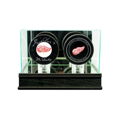 Perfect Cases Double Puck Display Case with Sport Moulding