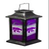 Team Sports America Kansas State University Solar-Powered Outdoor Safe Hanging Garden Lantern view 1