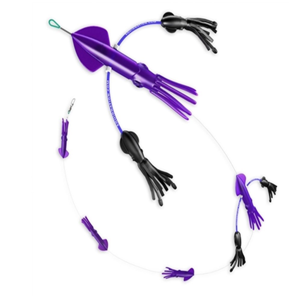 Billfish Edition Flippy Floppy Thing Fishing Daisy Chain by Squidnation (Purple Crunch)