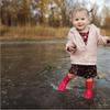 Western Chief Girl's Glitter Waterproof Rain Boot, Pink, 5 Toddler view 2
