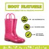 Western Chief Girl's Glitter Waterproof Rain Boot, Pink, 5 Toddler view 3