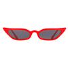 ADE WU Retro Cat eye Sunglasses for Women Cute Small Narrow Skinny Sexy 50s 60s Stylish Cateye Sun Glasses, Red/Grey view 3