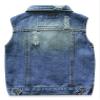 Abolai Little Boys Girls Spring Autumn Denim Vest Jacket Waistcoat Top Style2 Blue 110 view 2