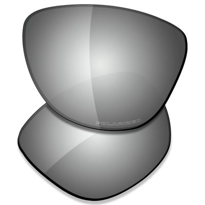 SAUCER Premium Replacement Lenses for Oakley Frogskins OO9013 | Frogskins Low Bridge Fit OO9245 Sunglasses High Defense - Chrome Metal Polarized
