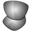 SAUCER Premium Replacement Lenses for Oakley Frogskins OO9013 | Frogskins Low Bridge Fit OO9245 Sunglasses High Defense - Chrome Metal Polarized view 1