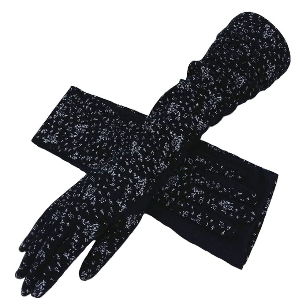 Women UV Sun Protection Driving Gloves Soft Cotton Breathable Mesh Long Full Finger Gloves Summer Sun Block Gloves Outdoor Cycling Riding Arm Cover Sleeves Supplies
