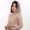 BLESSUME Medieval Headscarf Wimples Women Triangle Veil Classic Mantilla Soft Lace Chapel Veil view 3