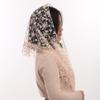 BLESSUME Medieval Headscarf Wimples Women Triangle Veil Classic Mantilla Soft Lace Chapel Veil view 4