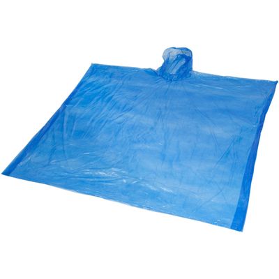 Bullet Ziva Adults Unisex Disposable Rain Poncho With Pouch (35.4 x 47.2in) (Royal Blue)