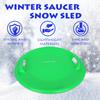 Slippery Racer Heavy-Duty Cold Resistant Downhill Pro Plastic Outdoor Winter Saucer Disc Snow Sled with Handles. (Buddy ELF-1 Pack) view 2