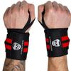 Gymreapers Weightlifting Wrist Wraps (IPF Approved) 18" Professional Quality Wrist Support with Heavy Duty Thumb Loop - Best Wrap for Powerlifting Competition, Strength Training, Bodybuilding(Red,18")