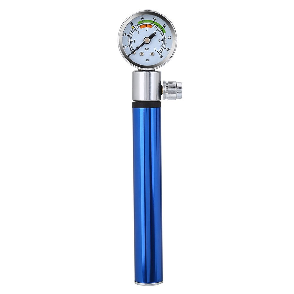 Pump,88PSI Mini Air Pump with Pressure Fits & Schrader, Bracket Mount,Tube Accessory (Blue)