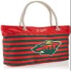 FOCO NHL Minnesota Wild Nautical Stripe Tote Bag view 2
