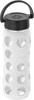 Lifefactory 22-Ounce BPA-Free Glass Water Bottle with Classic Cap and Protective Silicone Sleeve, White view 2