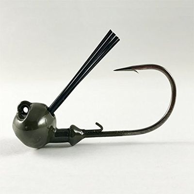 Top of The Line Weedless Football Jig w/Holder 3/8