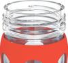 Lifefactory 22-Ounce BPA-Free Glass Water Bottle with Classic Cap and Protective Silicone Sleeve, Poppy view 3